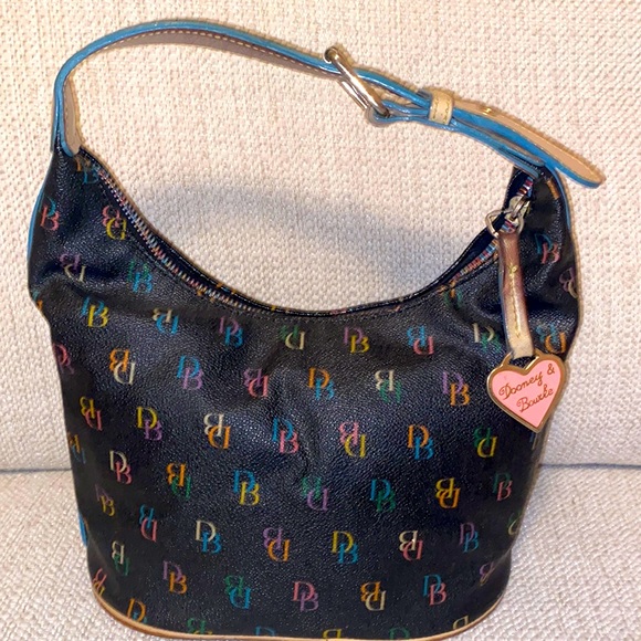 Dooney & Bourke Handbags - VINTAGE DOONEY SADDLE BAG WITH RAINBOW ZIPPER